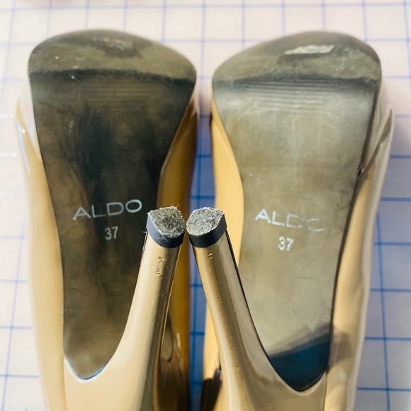 Aldo Nude/ Tan Platform Pumps Heels / Size US 6/ EUR 37 - Picture 5 of 6